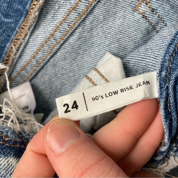 PacSun 90’s low rise distressed raw hem straight leg jeans - Picture 12 of 13